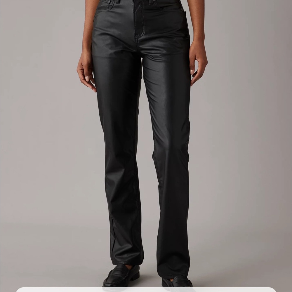 American Eagle Black Leather Pants